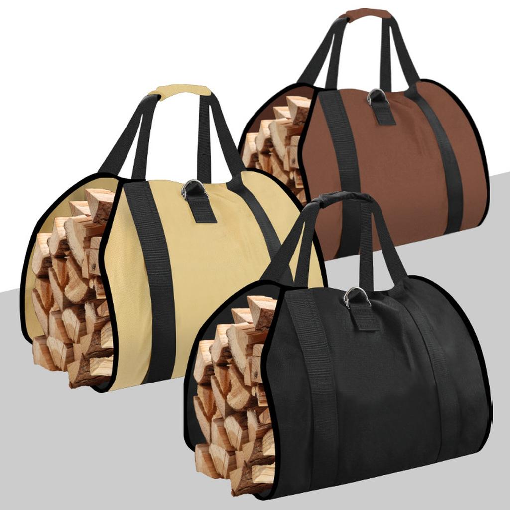 Large Capacity Firewood Storage Bag  Scratch-resistant Wood Log Carrier Outdoor Camping Firewood Holder Wood Carry Bag