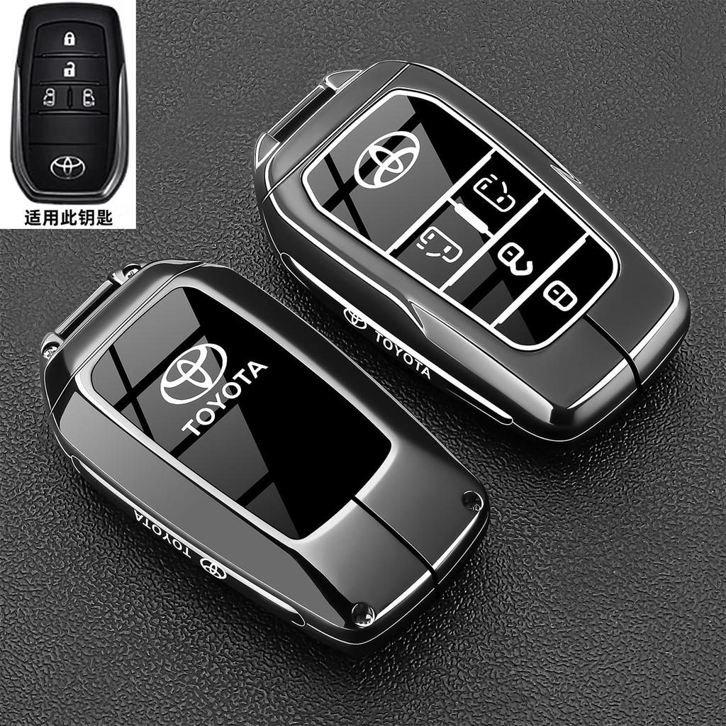 Leather Car Key Cover Case Protection Shell Keychain For Toyota Vellfire Alphard 30 Series Previa Tarago 5 6 Accessory