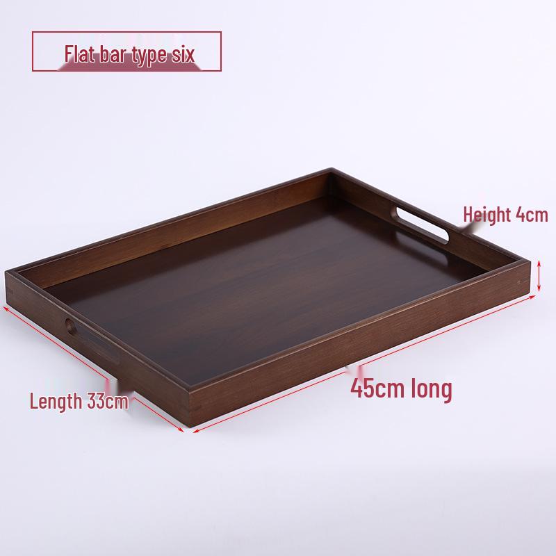 Bamboo & Wood Rectangular Tea Tray: Portable Serving Tray for Home, Restaurant, Hotel, Bread, Confinement, or Barbecue.