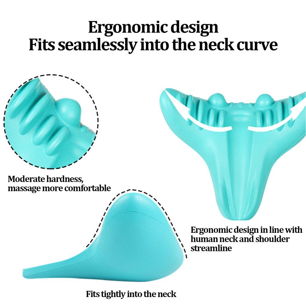 Neck and Shoulder Relaxer Cervical Traction Trigger Point Massage Pillow Neck Support Brace for Daily Health Care