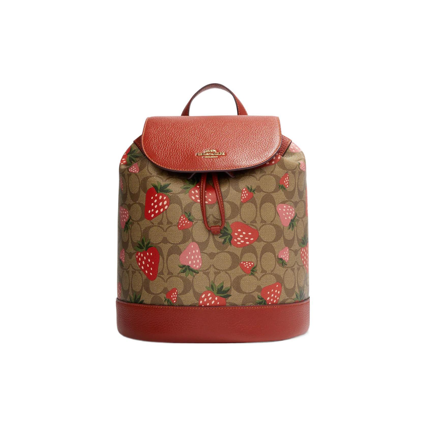 

Новая холщовая сумка-ведро COACH Dempsey с кожаной отделкой, рюкзак среднего размера, женская, цвет эбенового дерева и темного дерева, CH326-IME7V 25.9*16.0*30.5CM