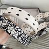 Dotted/Flower Print Hairband for Photography Braids Headband for Girl Trend Model Show French Style Ribbon Hairband