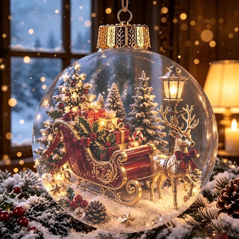 Gloeiende Kerstbal Ornament Kerstman Sneeuwpop LED Licht Plastic Kerstbal Kerstboom Hangend Hanger Kerstfeest Decor