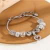 Pan Family Heart-shaped Adjustable DIY Crystal Bead Diamond Ball Bracelet