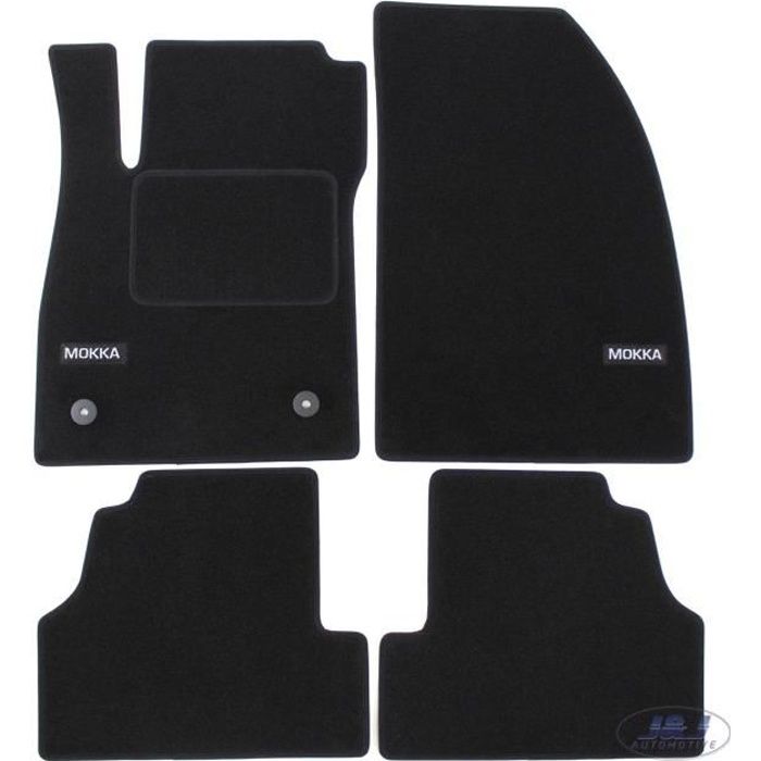 Tapis De Sol Velours - J&amp;J AUTOMOTIVE - Opel Mokka 2012-2020 - Antidérapant - Sur Mesure - Haute Qualité