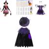 Whimsical Children Halloween Witch Dress For Girls With Cozy Material And Chic Design