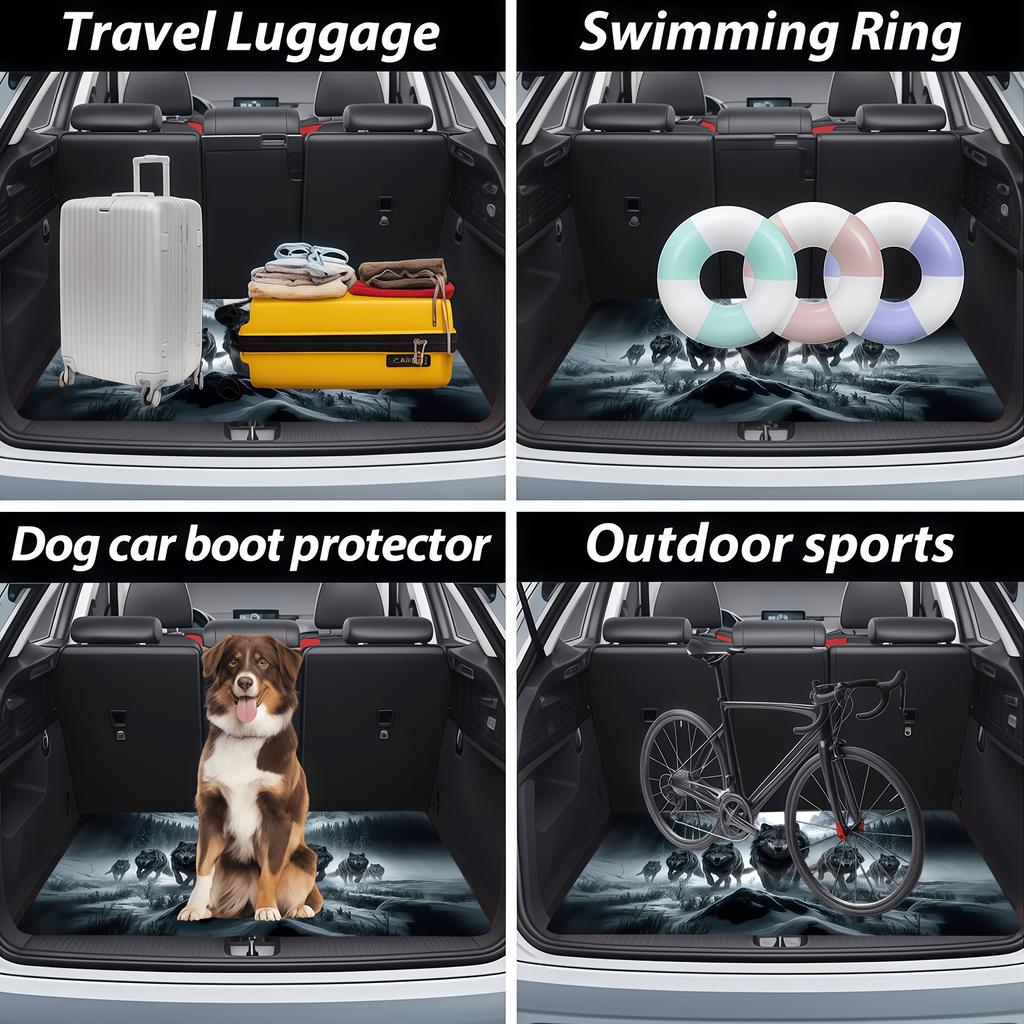 1Pcs Stylish Universal Car Trunk Mat with Anti Slip Cargo Liner Waterproof Rear Storage Protector Floor Mat for SUV Sedan Vehicl