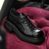 2026 Fashion Oxfords Shoes Mens Business Shoes Thick Sole 2.5cm Brand Party Male Footwear Brown Black Plus Size 45