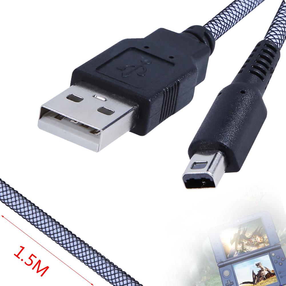 1.5m 24K Charger Charging Cable Cord USB Data Cable for Nintendo NDSI NEW 3DSXL 2DSLL 3DS