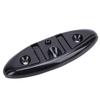 6in Boat Folding Cleat 316 Stainless Steel Marine Rope Cleats Heavy Duty Coated Black Dock Cleats for Yacht RV