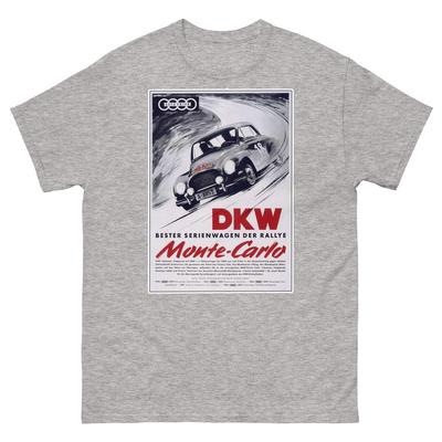 Vintage Werbe-Postkarte DKW Monte Carlo Autounion T-Shirt