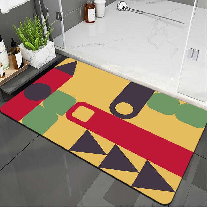 Weiche Kieselgur-Fußmatte Toilette Küche Türvorleger rutschfest wasserabsorbierend verschleißfest schnelltrocknend Toilette Badezimmer Türvorleger