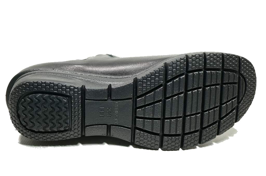 Yuriko Matsumoto Comfortable Wedge Sole Pumps, Genuine Leather (22cm, Black)