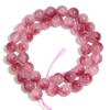 1 Strang 4/6/8/10/12mm Natürliche Chalcedon-Steinperlen Heißrosa Fallende Blüten Lose Perlen Für Schmuckherstellung DIY Armband Halskette