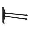 Black Swivel Towel Hanger Stainless Steel and Zinc Alloy Rotating Towel Bar  Space Saving