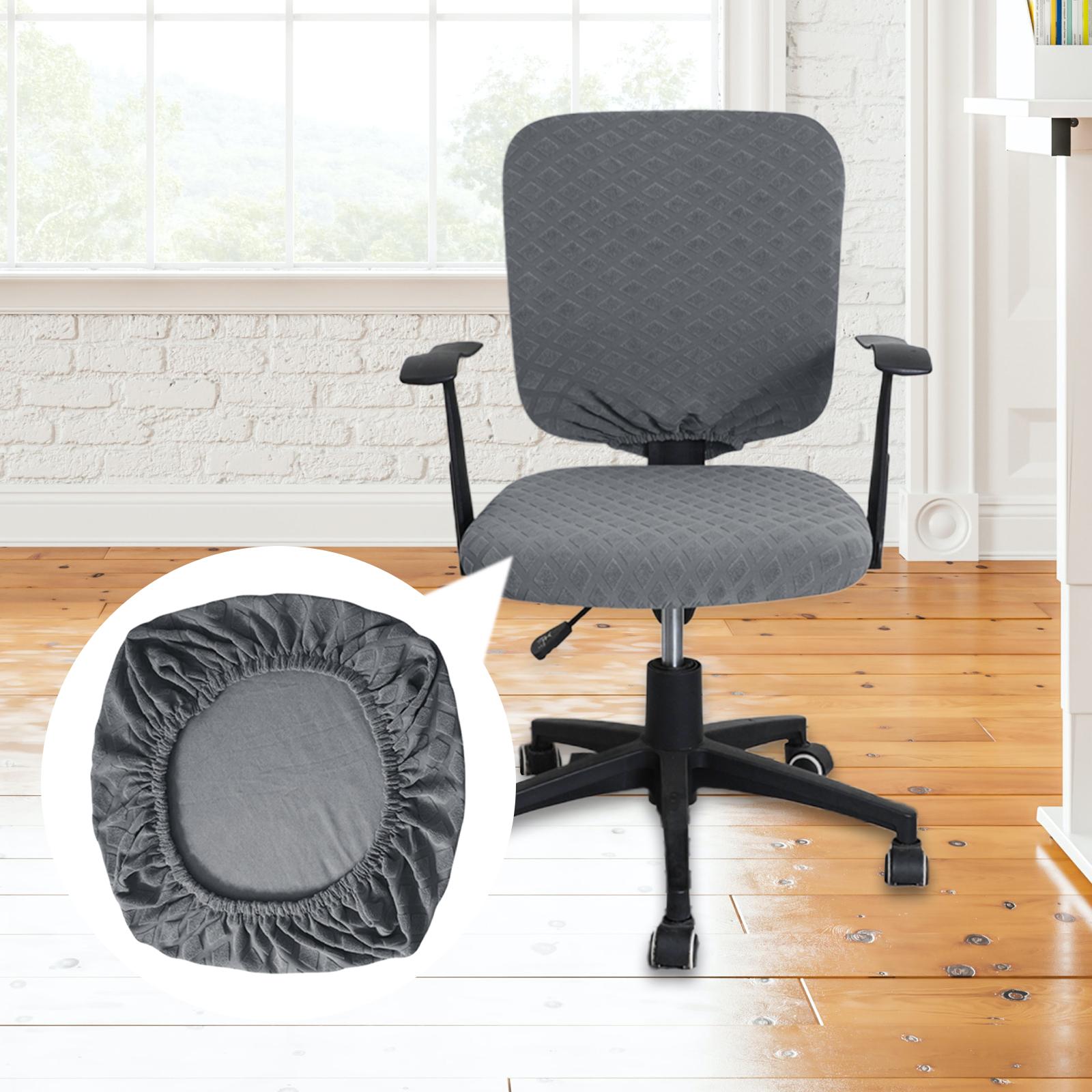 

Elastic Office Chair Cover Universal Stretchable Removable for Office Home серый
