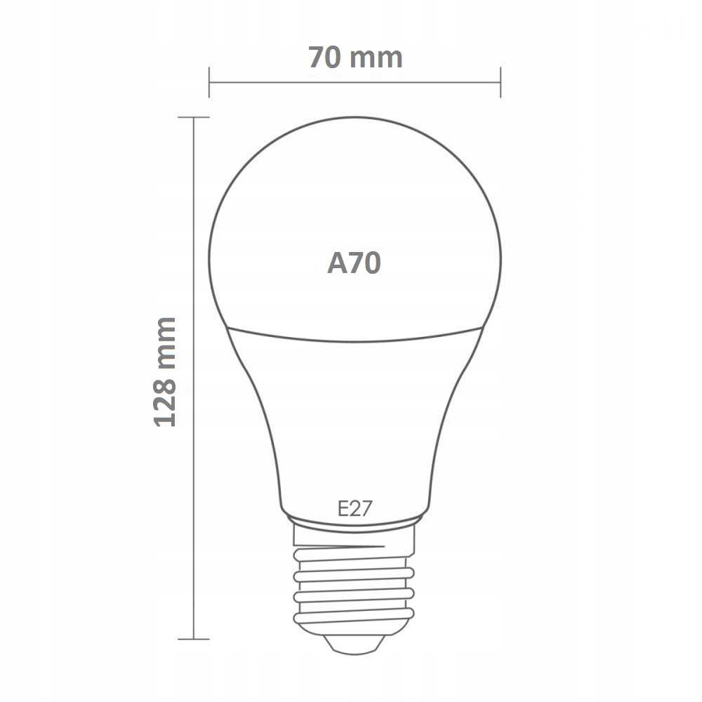 Żarówka A60Led E27 18W 6500K Eco Light