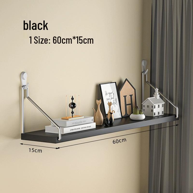 Punch-Free Wrought Iron Wall Shelf - Living Room & Bedroom Decor