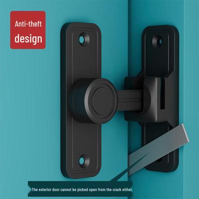 Punch-Free 90-Degree Sliding Door Latch Lock