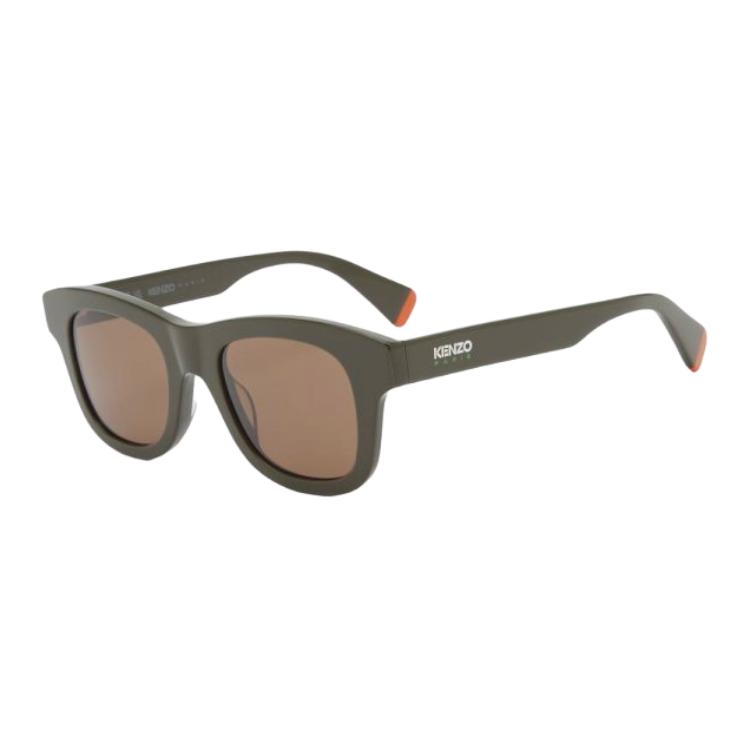 Kenzo Logo Design Acetate Square Sunglasses Women sunglasses Brown KZ40158I4996E F,Brown