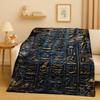 3D Ancient Egypt Pictographic Eye of Horus Flannel Blanket,Ultra Soft Warm Plush Throw for Home Bedroom Bed Sofa Cover Office