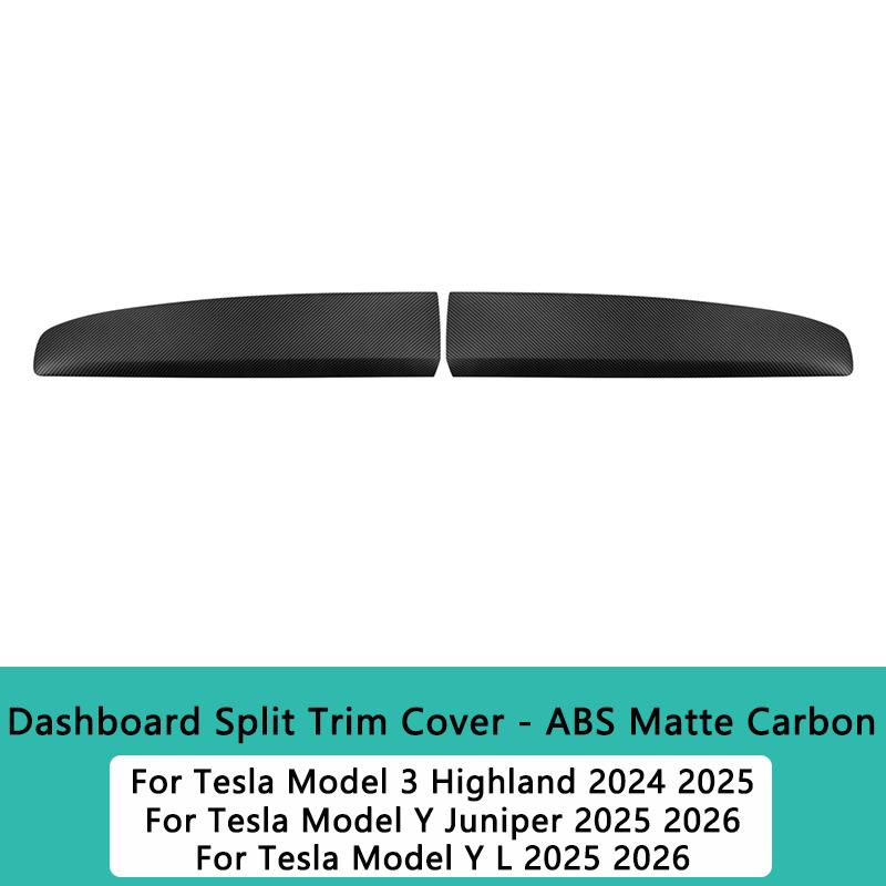 Model Y Juniper 2026 Dashboard Cover for Tesla Model 3 Highland Model Y L ABS Panel  Dashboard Split Trim Cover Car Accessories