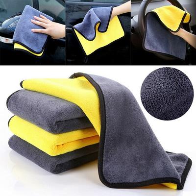 3pcs Microfiber Car Wash Towel Cleaning Cloth, Thickened Water-absorbent Coral Fleece Car Wipe Towel, Suitable for Home and Car Use Cleaning Supplies