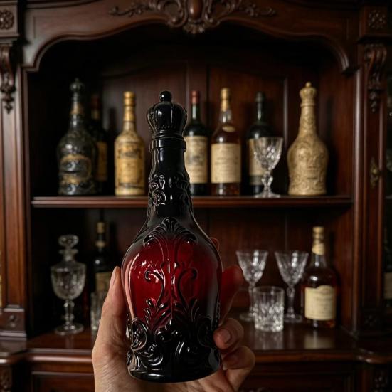 Schloss Whisky Karaffe, Origineller Likörbehälter für Männer, Home Bar Verkostung, Spirituosen, Gotische Glasflasche für Sammler-Ausstellung, Junggesellenabschiede