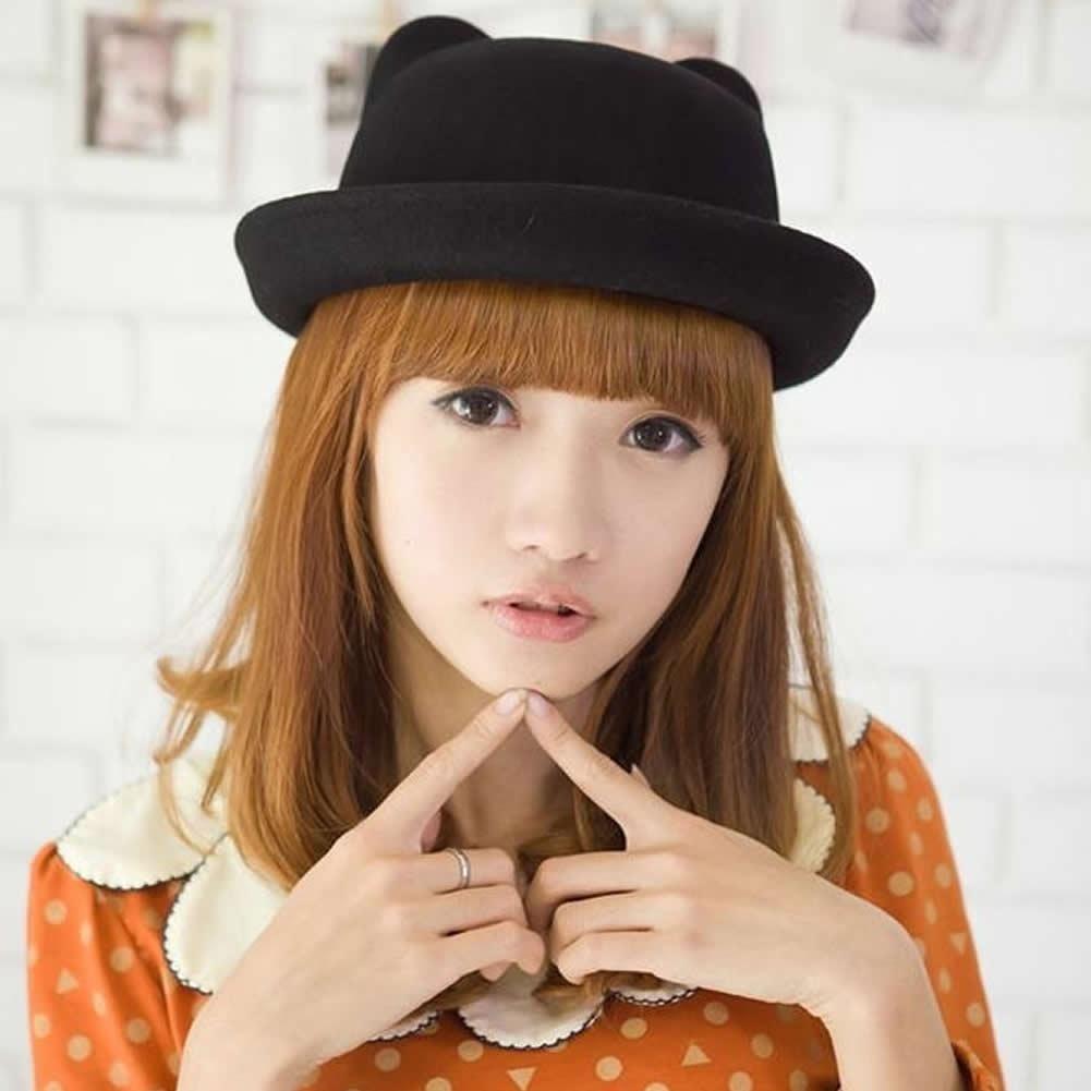 Buy NEW Fashion Wool Parent-Child Women Fedora Bowler Hats Derby