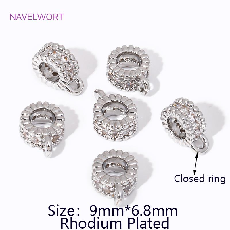 18K Gold Plated Hinged Necklace Enhancer,For Jewelry Making Supplies Pendant Bail Clasps Connector Fastener DIY Accessories