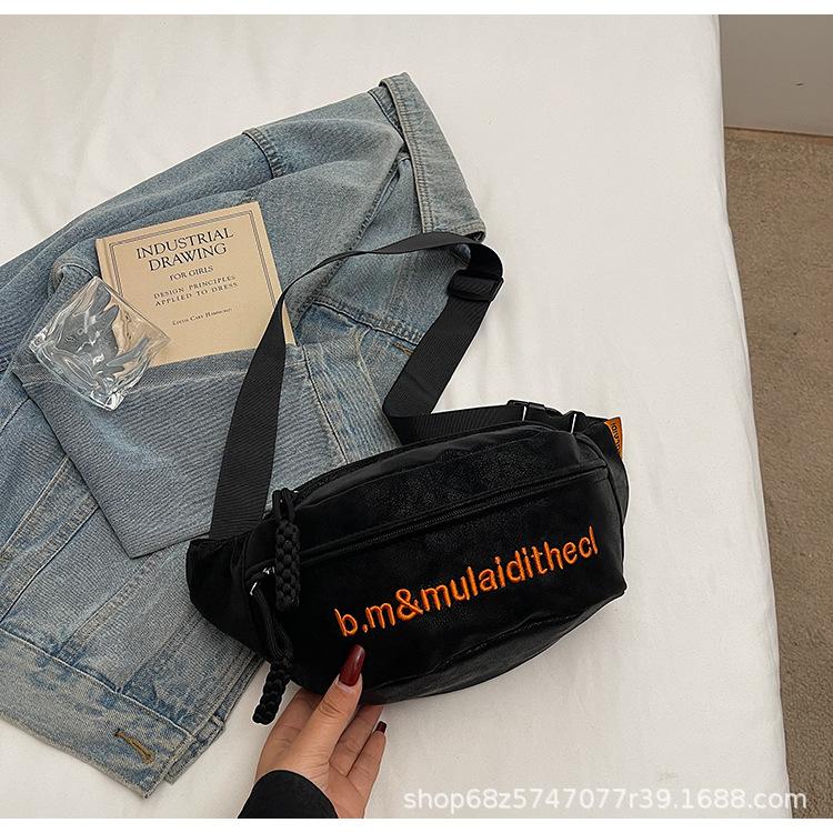 

Casual fashion small bag women s 2025 summer new trend simple crossbody bag sports fashion chest bag fanny pack women чёрный