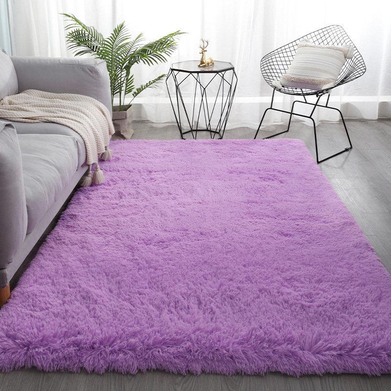 Weicher Teppich für Wohnzimmer Grüner Schlafzimmerteppich Langflor Rutschfest Babyteppich Balkondecke Gemütliche Nachttischteppiche Dekoration