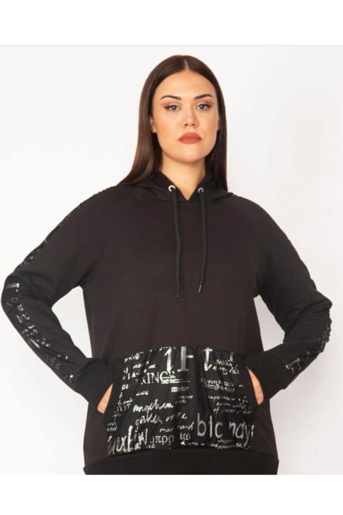 Damen-Sweatshirt im großen Größen-Stil, Übergröße, Sweatshirt, Kapuzenpullover