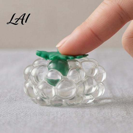 Office Desk Toy Strawberry Grape Stress Relief Toy Realistic Fruit Squeeze Sensory Hand Therapy Tools Anxiety Relieving for Kids Adults Gadget