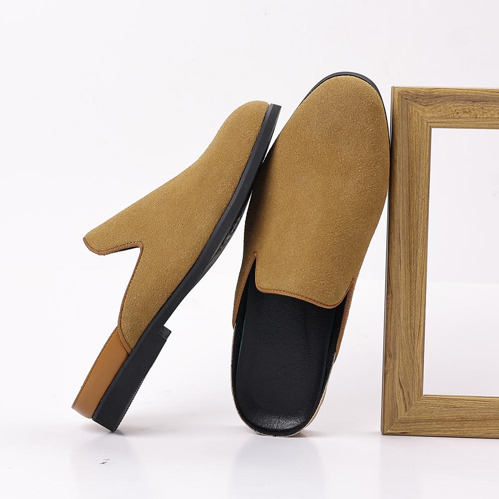 Fashion New Arrival Men's Muller Shoes Business Driving Flats Stylish Style Male Casual Shoes Outdoor Lazy Loafers Leather Slip On Flats