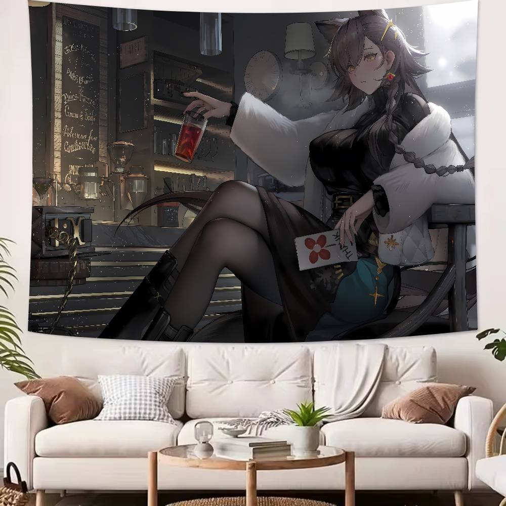 Popular Video Gaming Cool Fashion Arknights Tapestry Popular Room Decoration Wall Tapestry Art Room Home Decor Wall Art Decor