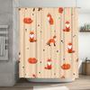 Okouzlující kreslený vzor lišky sprchový závěs voděodolná látka koupelnová dekorace domácí dekorace 3D tisk oranžová bílá barevná A