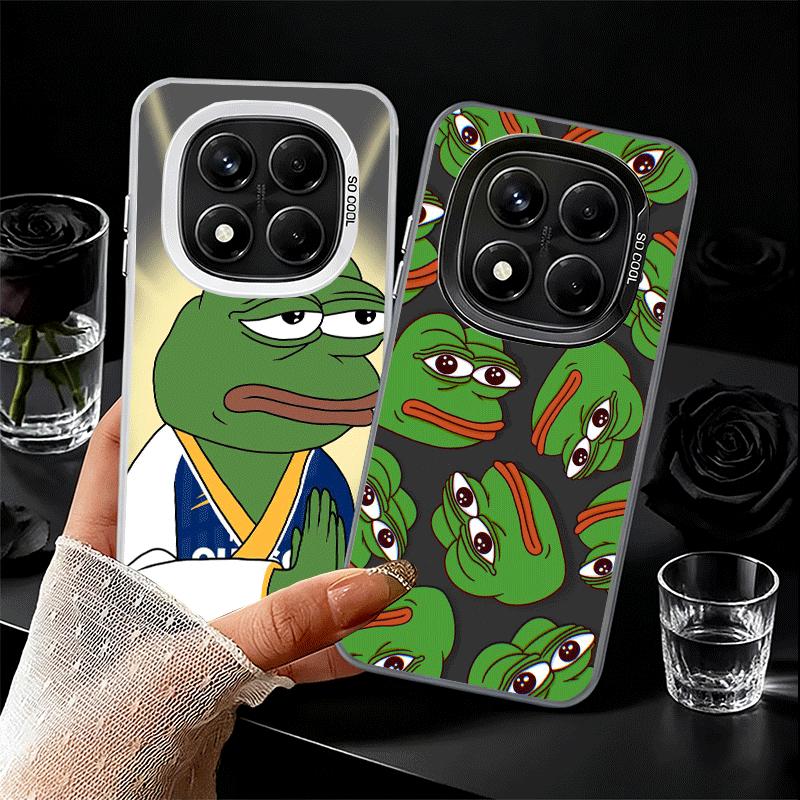 Funny Sad Forg P-Pepe Meme Soft Phone Case for Xiaomi Redmi Note 13 14 15 Pro Plus 12S 12 11S 11 11T 10S 10 Shockproof Cover Bac
