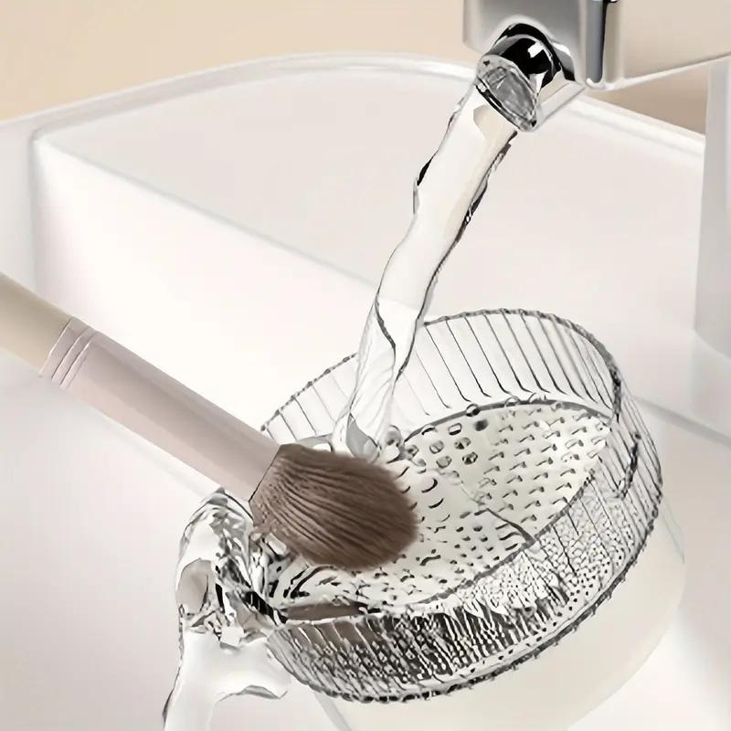 3 In 1 Rotating Makeup Brushes Storage Box Dustproof  Cosmetic Brush Cleaner and Organizer Washable Drying Makeup Tools Bucket