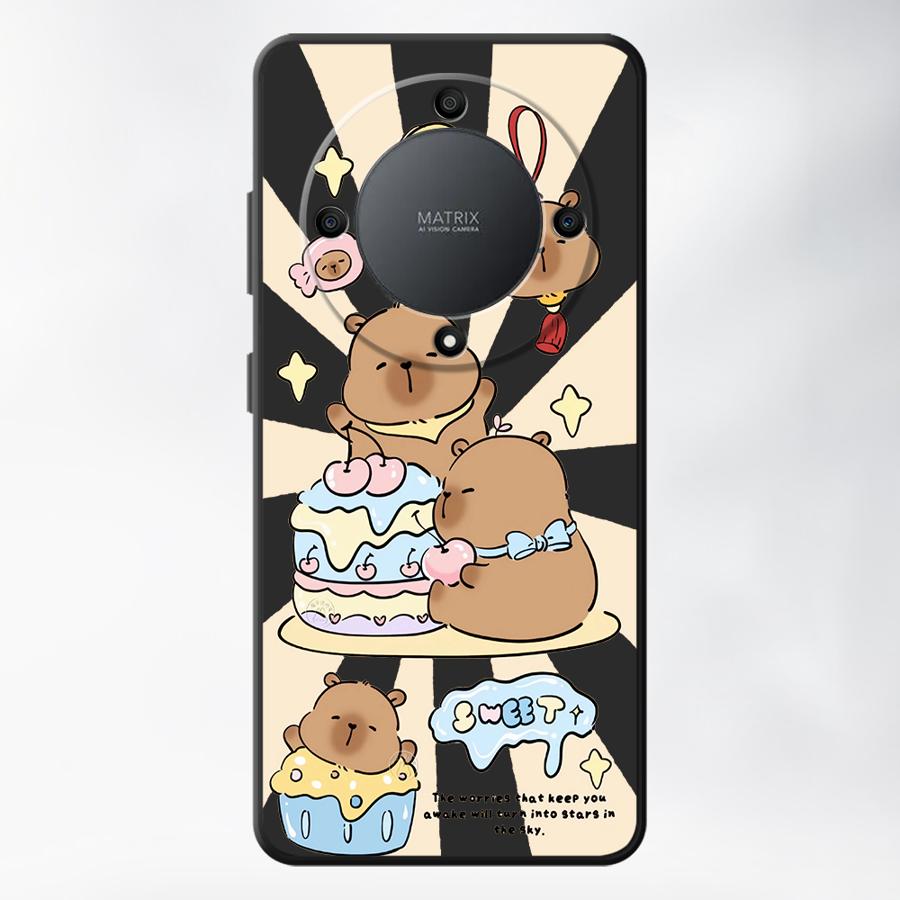 

Cute Capybara Phone Case for Honor 90 Pro Magic5 Lite X6 X6a 70 X9a X7 X8 8X X8a Magic5 Pro Soft Armor Cover Honor X8 5G