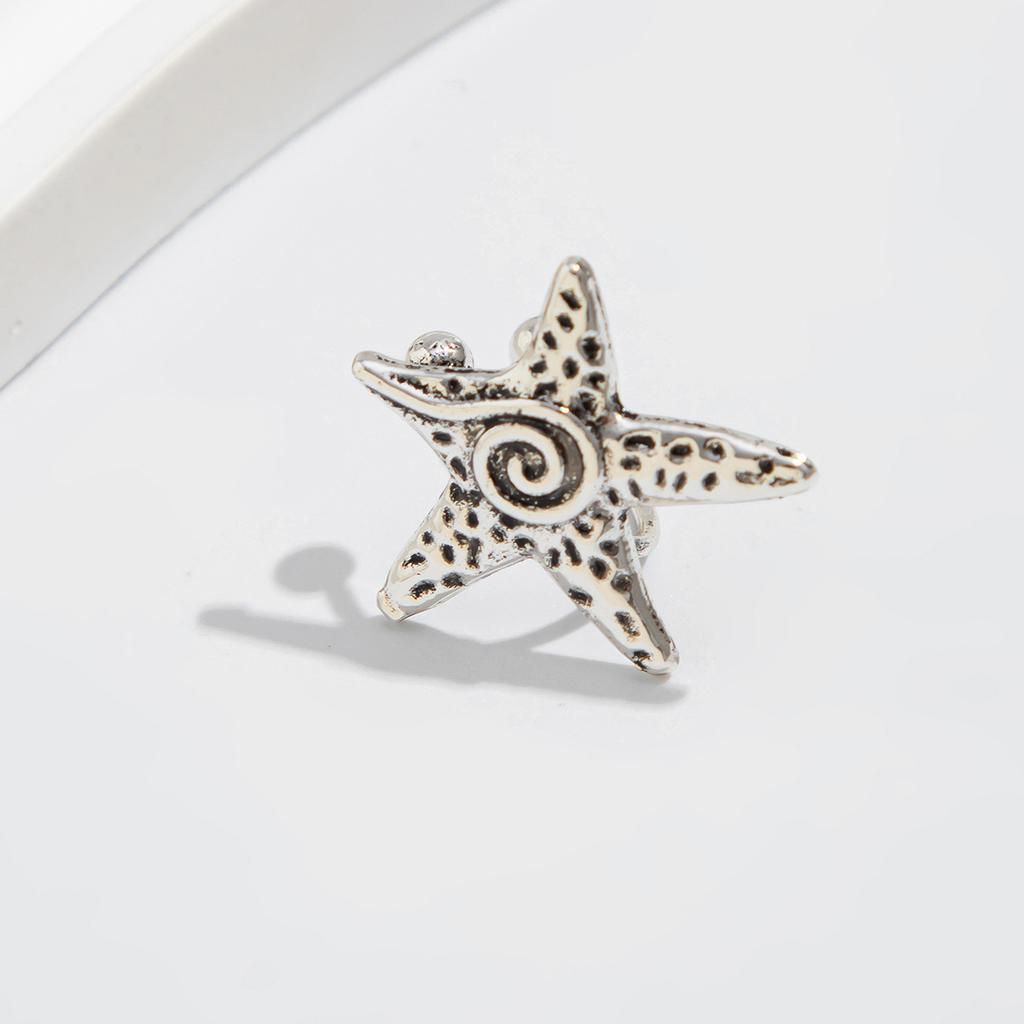 Starfish, Sun, Moon, Flower Earrings, Cold Wind Earrings, Versatile Temperament, and High-end Earrings.