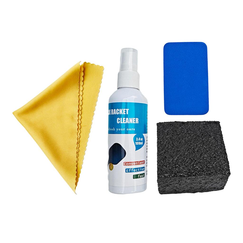 Carbon Fiber Pickleball Paddle Cleaning Spray Increase Rotate and Control Premium Pickleball Paddle Cleaning Agent Eraser Sponge