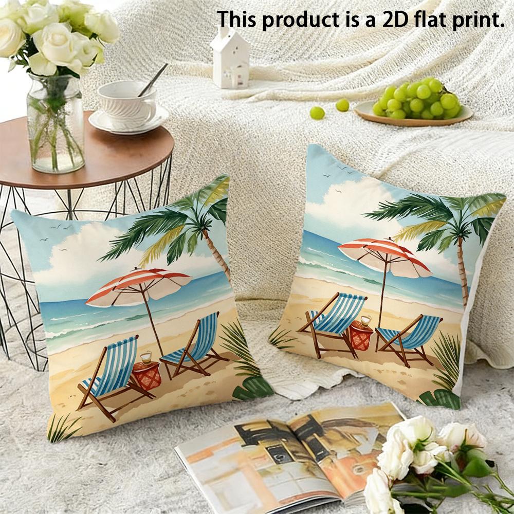 Floral Patterned Pillowcase For Homecushion Covers, Zippered, Decorative Pillowcases, 45X45 Cover Sleeves