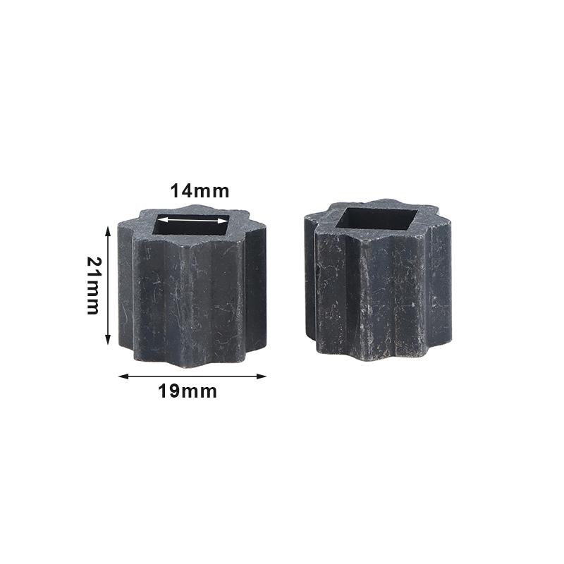 2Pcs Pneumatic Head Adapter Sleeve Actuator Connecting Sleeve Inner Square Outer Octagonal Sleeve Ball Valve Reducer Sleeves