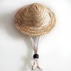 Nowość Letnia regulowana czapka dla psa Outdoor Słomkowy kapelusz Puppy Small Cat Sunhats