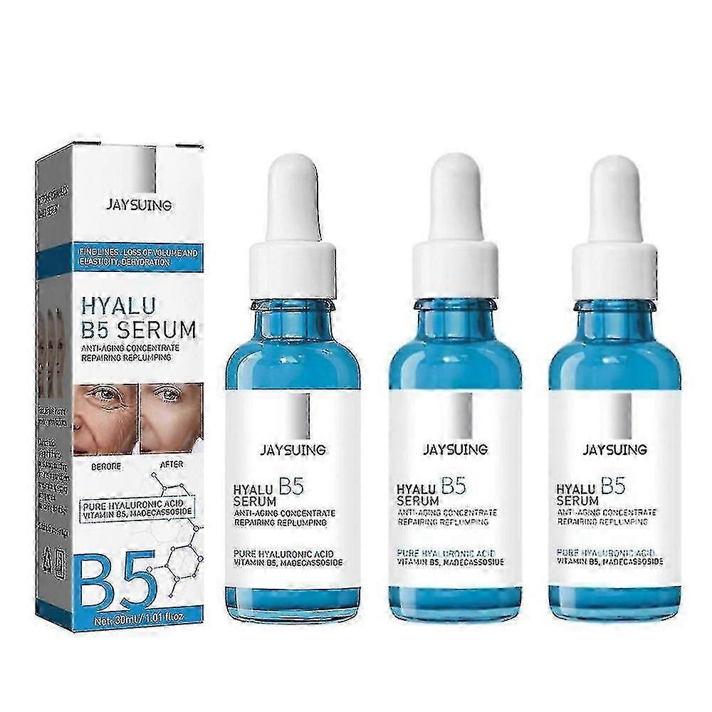 3pcs Hyalu B5 Hyaluronic Acid Serum Triple Anti-aging Anti-wrinkle Concentrate Repairing Essence, Replump Skin Smooth 30ml S04 New Arrival S03 less