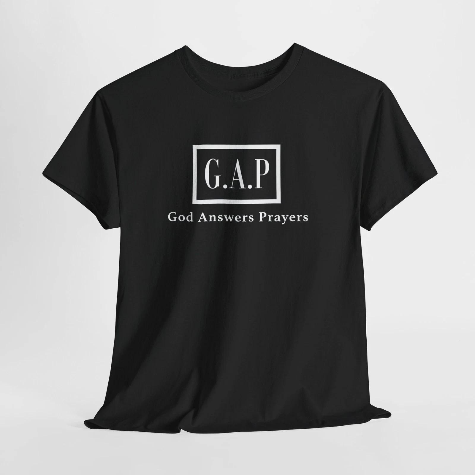 G.A.P God Answers Prayers Tee | Faith Inspirational Shirt L