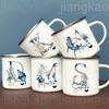 Personalisierte Tasse für Kinder Heiße Schokolade Meerestier mit Namen Tasse für Jungen Kinder Tassen mit Henkel Geburtstagsfeier Mitgebsel Kindergeschenk