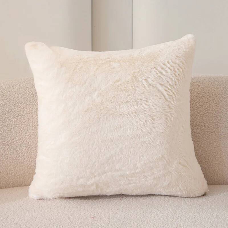 Soft Fluffy Solid Home Fuzzy Pillowcase Decorative Cushion Covers Faux Fur Solid Square Throw For Bed Sofa Car Girl Room