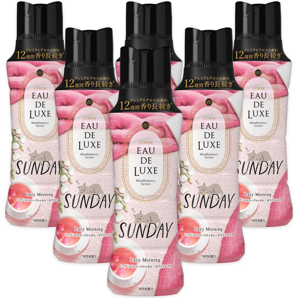 Lenor Eau de Luxe Fragrance Beads, Mindfulness Series, Sunday, 520mL x 6 Bottles [Case]